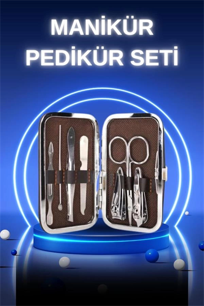 Manikür Pedikür Seti 7 Parça Tırnak Mantarı Tırnak Batığı Temizleme Taşınabilir