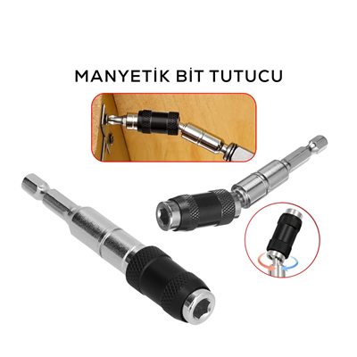 Manyetik Bit Tutucu - Mafsallı - Döner Başlık