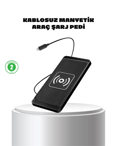 Manyetik Kablosuz Şarj Pedi 15W Hızlı Şarj Kaymaz Silikon Qi Destekli