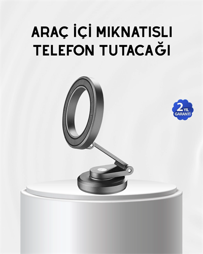 Manyetik Katlanabilir Araç Telefon Tutucu – MagSafe Uyumlu, 360° Ayarlanabilir, Güçlü Mıknatıs