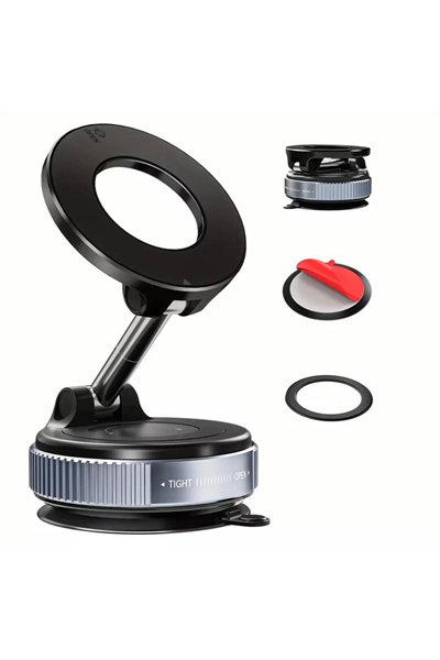 Manyetik vakumlu Araç İçi Telefon Tutucu - 360 Derece Dönebilen Ayaklı