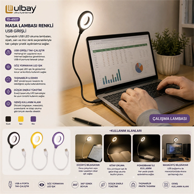Masa Lambası Renkli Usb Girşili Bx40
