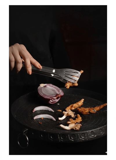 Maşa Paslanmaz Barbekü Maşası - 25 Cm Mutfak Ekmek Maşası