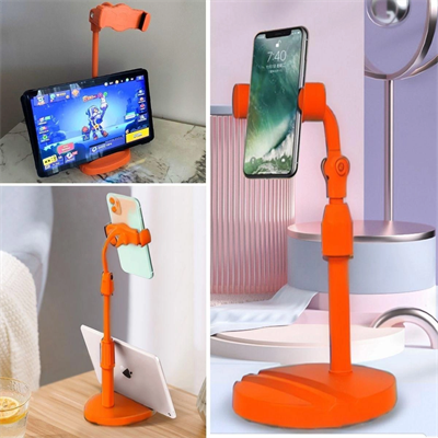 Masa Üstü Tablet Ve Telefon Tutucu Plastik Aparat Turuncu Telefon Standı Bx40