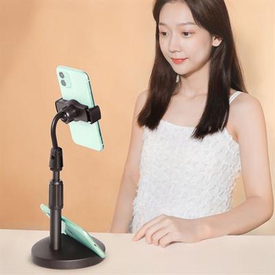 Masa Üstü Tablet ve Telefon Tutucu Plastik Aparat Siyah Telefon Standı (3936)