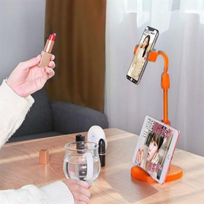 Masa Üstü Tablet ve Telefon Tutucu Plastik Aparat Turuncu Telefon Standı (3936)