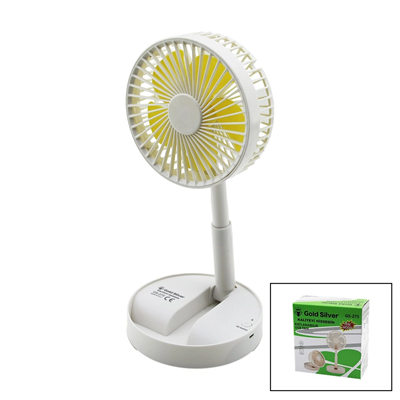 Masa Üstü Vantilatör Usb Şarjıl Katlanır Fan=13.6cm - Uzayan Ayak=11-16cm 180 Derece Telefonluklu Gs-275 Bx40