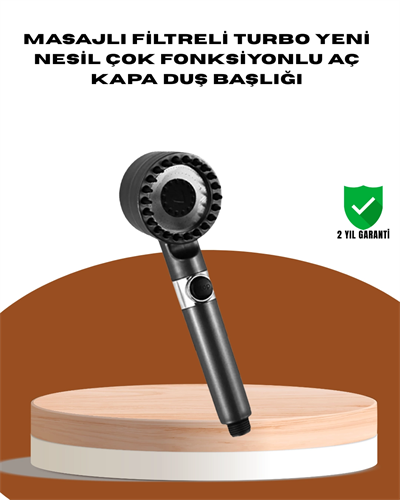 Masaj Fonksiyonlu Filtreli Duş Başlığı Dayanıklı Yapı