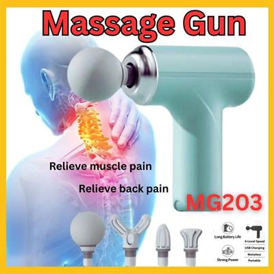 Masaj Tabancası Darbeli Titreşimli 4 Başlıklı Profesyonel Şarjlı Mini Masaj Aleti (3936)