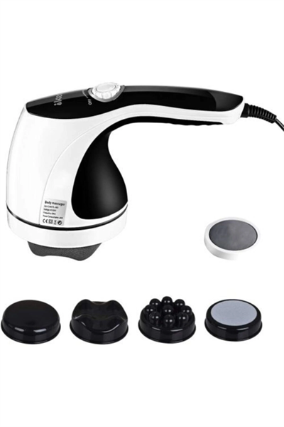 Masaj cihazı 4 başlıklı vücut masaj aleti elektrikli titreşimli ergonomik tasarım