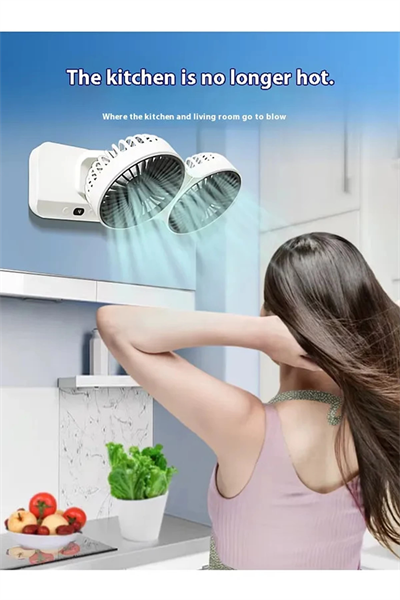 Masaüstü Dijital Ekranlı Çift Fanlı Led Işıklı Soğutucu Fan Ev Ofis Şarjlı Vantilatör