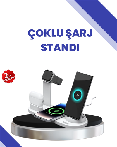 Masaüstü Düzenleyici 4’ü 1 Arada Kablosuz Şarj Aksesuarı