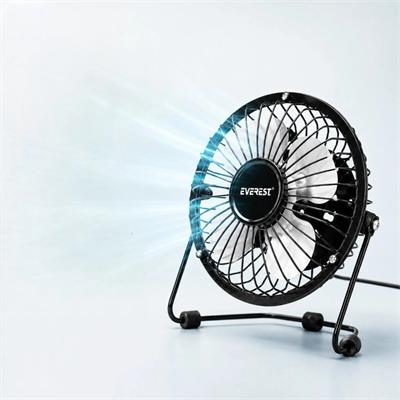 Masaüstü Mini USB Fan - Metal Gövdeli - Ultra Sessiz