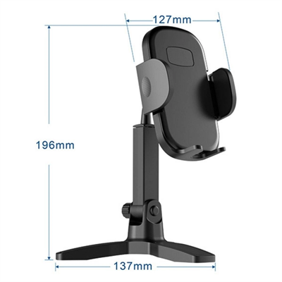 Masaüstü Telefon Standı 360 Derece Dönebilen Başlıklı Ayaklı Telefon Tripodu Bx40