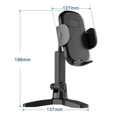 Masaüstü Telefon Standı 360 Derece Dönebilen Başlıklı Ayaklı Telefon Tripodu (3936)