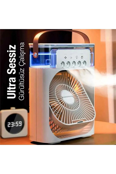 Masaüstü çok renkli 600ml 5 spreyli ışıklı vantilatör 2 yıl garantili - Elektronik