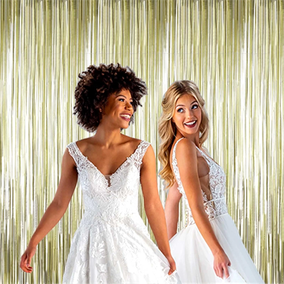 Mat Altın Püsküllü Kapı Perdesi - Parti, Bekarlığa Veda, Doğum Günü 1x2 M