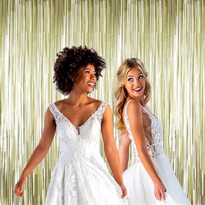 Mat Altın Püsküllü Kapı Perdesi - Parti, Bekarlığa Veda, Doğum Günü 1x2 m (3936)