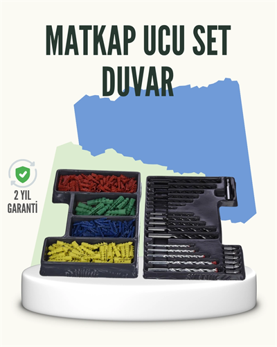 Matkap Ucu Seti 24 Parça Organizer Kutulu Ahşap Metal Beton Uyumlu