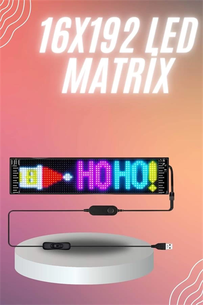 Matrix Led Cama Yapışan Telefon Kontrollü Panel Dijital Ekran Kumandalı