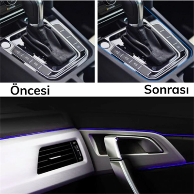 Mavi Araba Oto trim Dekorasyon Şeridi Kauçuk Elastik Kolay Kurulum 5 Metre Şerit Bant Bx40