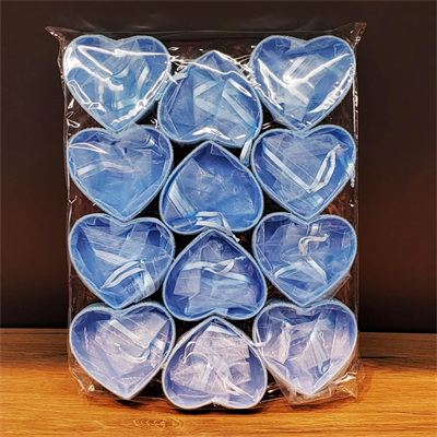 Mavi Kalp Tasarımlı Tül Kese