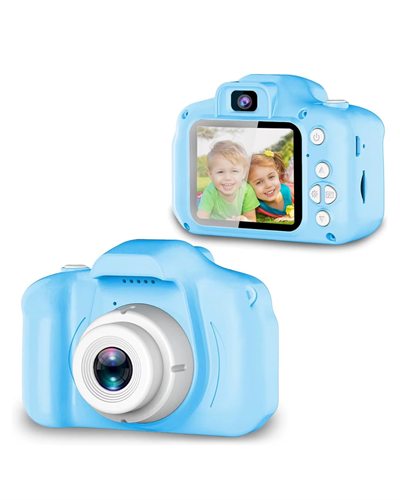 Mavi Kompakt Mini Kamera HD Video ve Fotoğraf Çekim Özellikli Şarjlı Model