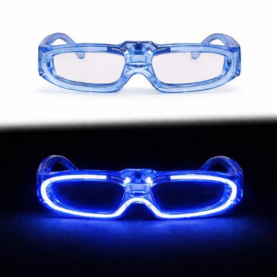 Mavi LED Işıklı Parti Gözlüğü 3 Modlu – Glow - Gece Eğlence Gözlüğü (3936)