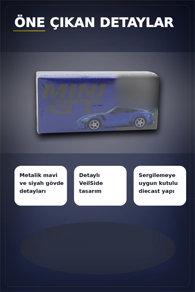Mavi Metal 1/64 Nissan Z VeilSide FFZ400 Model Araba - Koleksiyonluk Diecast BX-313400