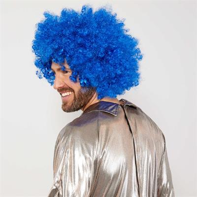 Mavi Renk Kıvırcık Afro Bonus Peruk (3936)