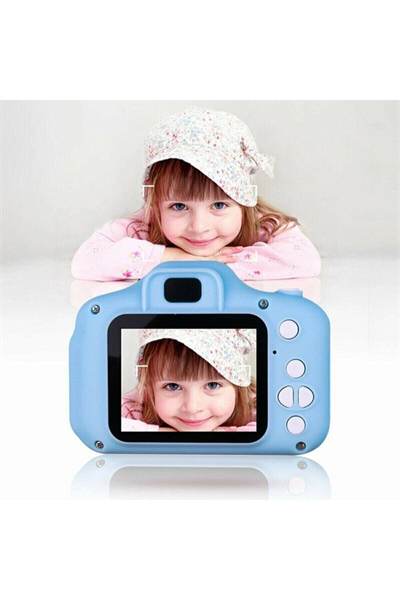 Mavi Renkli Çocuklar İçin Dijital Fotoğraf Makinesi, 1080p HD Video ve 15x Optik Zoom Özellikli