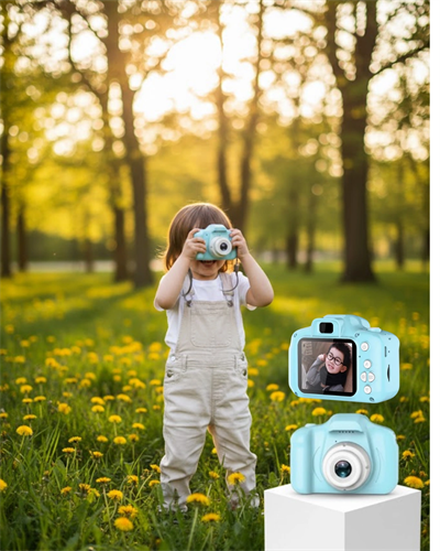 Mavi Şarjlı Mini Kamera HD Video Fotoğraf Çekimli Genişletilebilir Hafızalı