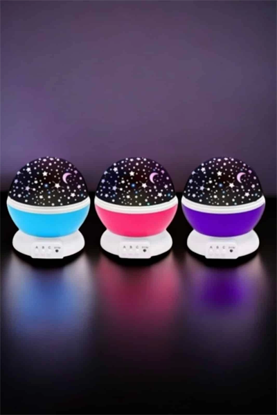 Mavi ve Mor Işıklı Projeksiyon Lambası