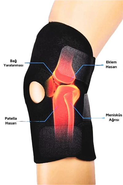 Medical Patella Destekli Diz Korsesi İkili Sağ Sol Çapraz Bağ Menisküs Ağrısı Için Sporcu Dizlik