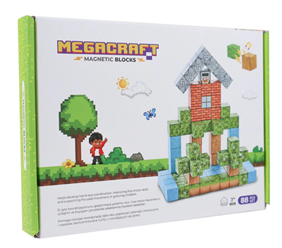 Megacraft Orman ve Ev Temalı Mıknatıslı Bloklar 88 Parça