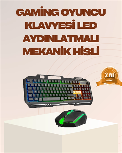Mekanik LED Gaming Klavye Mouse Seti – Yüksek Tepki ve Ergonomi