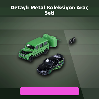 Mercedes Lisanslı 1:64 Ölçekli 19 cm AMG Deluxe Die-Cast Römorklu Araç Seti - 1 Adet Rastgele Model
