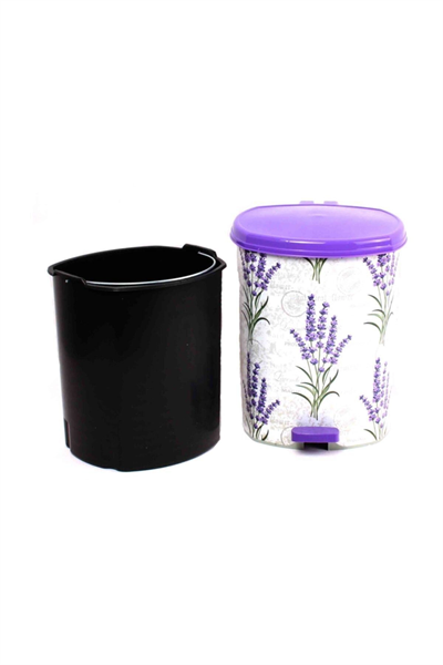 Metal 25 L beyaz mutfak tipi pedallı çöp kovası 3 adet set - 25 L Hacim - Ev & Mobilya