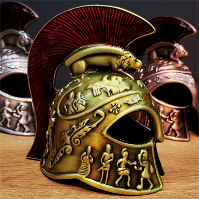 Metal Dekoratif Şövalye Miğferi - Tarihi Tasarım - 10x5 cm