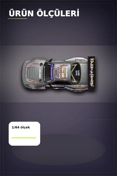 Metal Diecast 1/64 Olcek Nissan Silvia S13-R Drift Arabasi - Kaido House Koleksiyon Modeli BX-313398