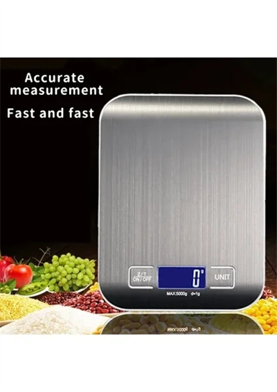 Metal Dijital Mutfak Terazisi Hassas Tartı 5 Kg Crown Bx40
