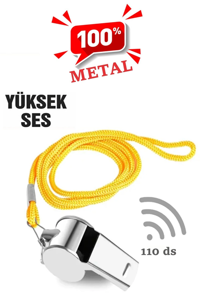 Metal Düdük - 110 Desibel Bx40