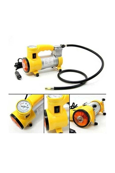 Metal Gövdeli Ve Işıklı Mini Araç Hava Kompresörü Bx40