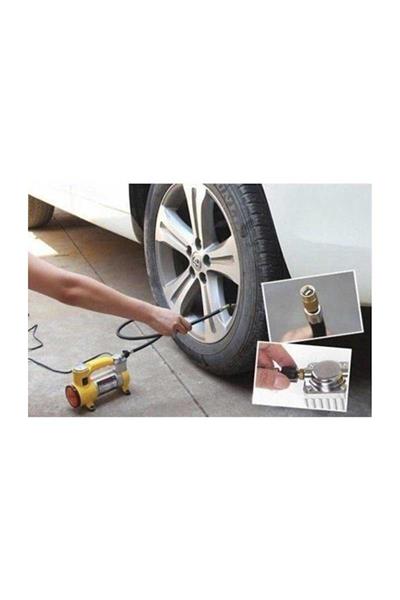 Metal Gövdeli ve Işıklı Mini Araç Hava Kompresörü (3936)