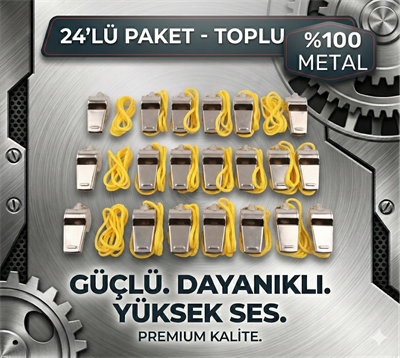 Metal Ipli Hakem Ve Deprem Düdüğü (24lü)