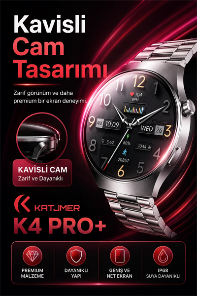 Metal Kasa Görünümlü Akıllı Saat Üç Farklı Kayışlı Bluetooth Bildirim Destekli