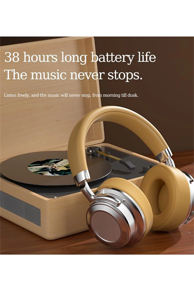 Metal Kulak Üstü Kablosuz Bluetooth Kulaklık Hybrid Anc Type-c Hızlı Şarj Bluetooth 6.0