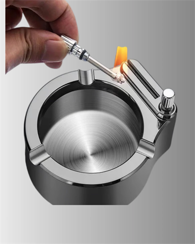 Metal Küllük Çakmaklı Masa Üstü Şık Tasarım