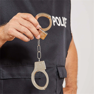 Metal Malzemeden İmal Anahtarlı Oyuncak Polis Kelepçesi Bx40