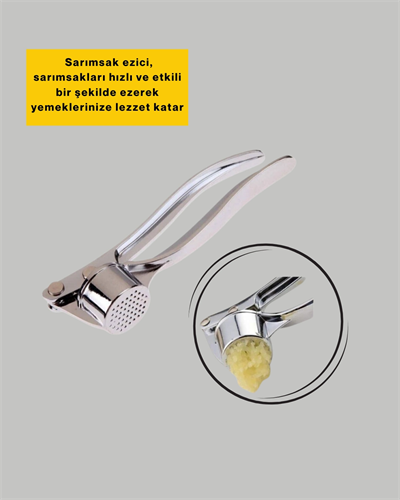Metal Sarımsak Ezici Ergonomik Tutma ve Güçlü Presleme
